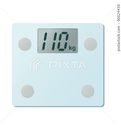 Vector illustration of digital scale 110kg display 90824450
