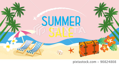 Illustration of summer sea resort 90824808