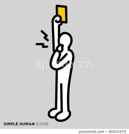 Simple human icon series "Referee issuing a yellow card" Simple human icon series "Referee issuing a yellow card" 90825479