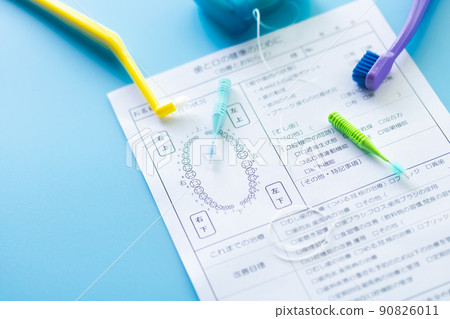 Dental checklist and oral care tools Dental checklist and oral care tools 90826011