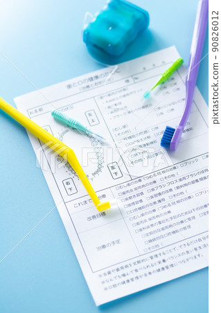 Dental checklist and oral care tools Dental checklist and oral care tools 90826012