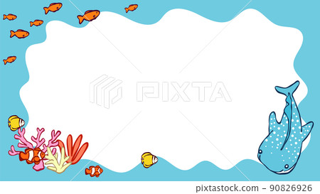 Okinawa motif frame / sea Okinawa motif frame / sea 90826926