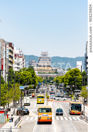 通往兵庫姬路城的道路 通往兵庫姬路城的道路 90829804
