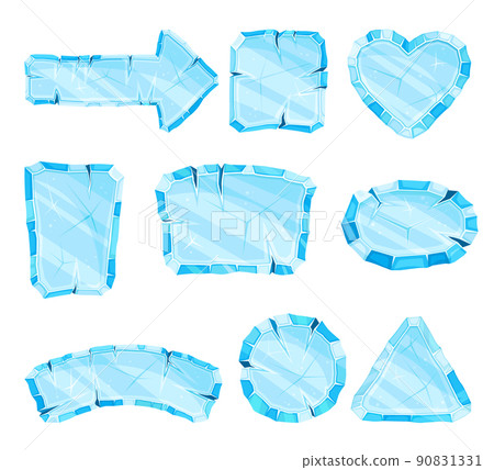 Ice Shaped Elements for Game and Web Design Vector Set Ice Shaped Elements for Game and Web Design Vector Set 90831331