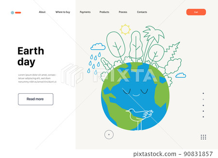 Ecology - Earth day -Modern flat vector concept... - Stock Illustration ...