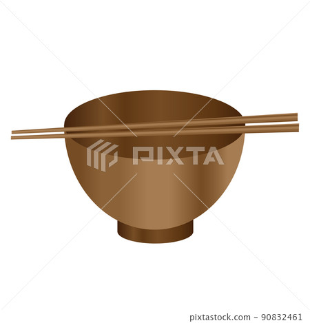 Wooden bowl and chopsticks. Completed. Thank you for the meal. Wooden bowl and chopsticks. Completed. Thank you for the meal. 90832461