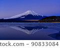 "Yamanashi Prefecture" Red Fuji, Upside-down Fuji "Lake Yamanaka" 90833084