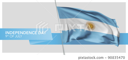 Argentina independence day vector banner, greeting card. 90835470