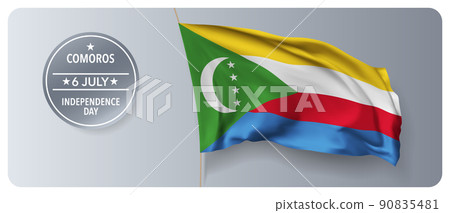 Comoros islands independence day vector banner, greeting card Comoros islands independence day vector banner, greeting card 90835481