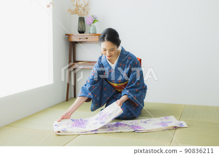 Komon with a lattice pattern Japanese-style room 90836211