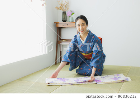 Komon with a lattice pattern Japanese-style room 90836212