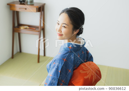 格子圖案日式房間小紋 90836612