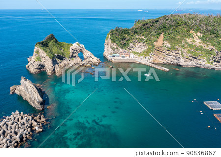 鳥瞰“千葉縣”千葉縣的島嶼，浮島（Kyonan Town） 90836867
