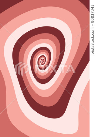 Artistic spiral shape. Vector drawing 90837343