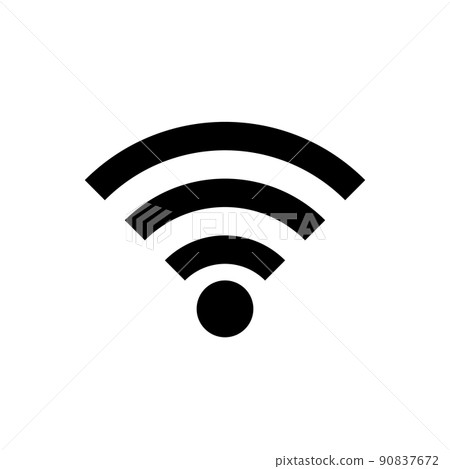 Simple wifi icon black 90837672