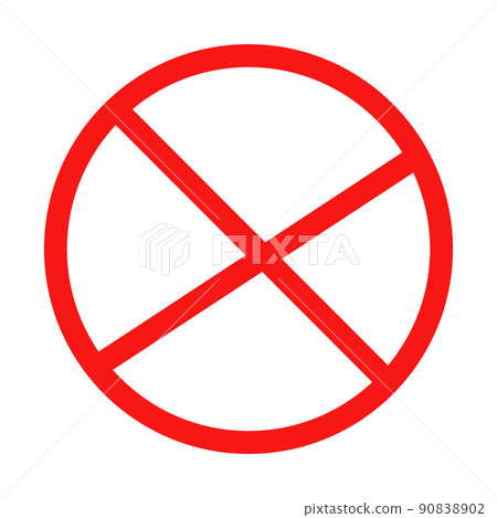Cross mark sign Cross mark sign 90838902
