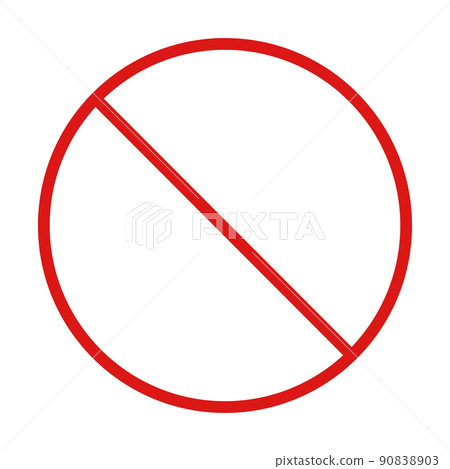 Prohibition mark simple Prohibition mark simple 90838903