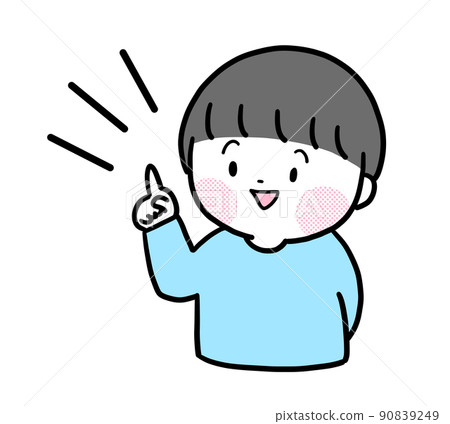 小學生指點姿勢 小學生指點姿勢 90839249