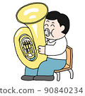 Man playing tuba 90840234