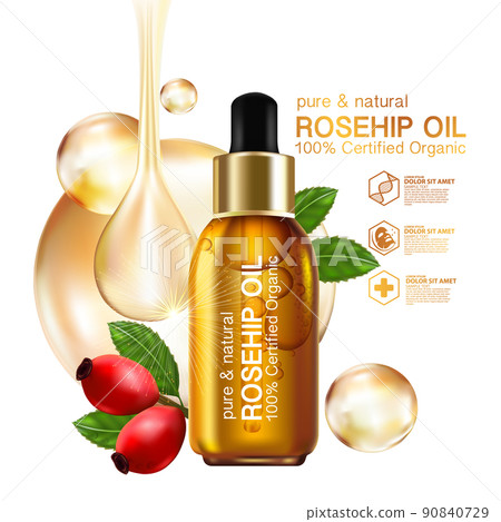 Rose hip oil natural cosmetic skin care 90840729