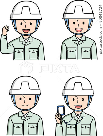 Worker male pose set Worker male pose set 90841724