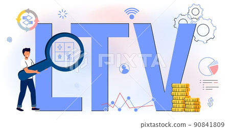 LTV Loan to value Short for lifetime value business concept 90841809