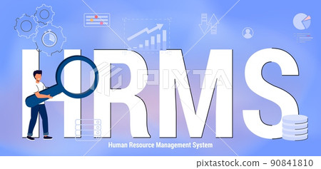 HRMS Human Resource Management System acronym Business concept 90841810