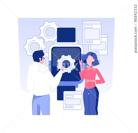 Wearable app development isolated concept... - Stock Illustration ...