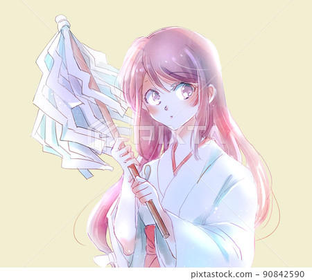 A shrine maiden who has money A shrine maiden who has money 90842590