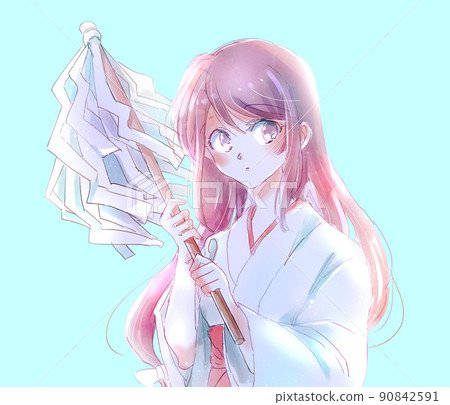 A shrine maiden who has money A shrine maiden who has money 90842591