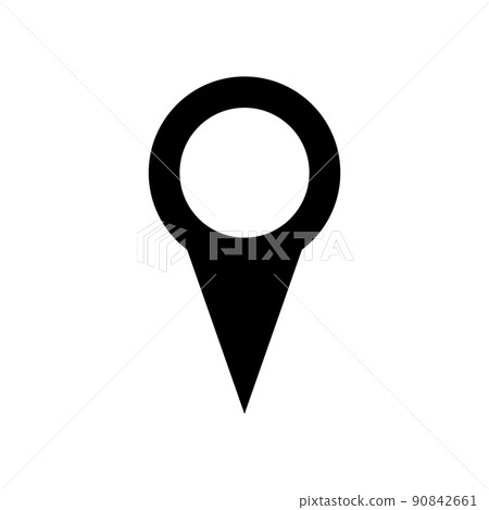 Map pin on black map Map pin on black map 90842661
