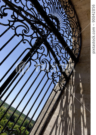 Close up of a typical stylish French mansion 90842856