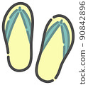 變形的涼鞋插圖 90842896