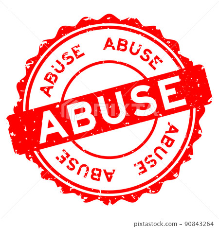 Grunge red abuse word round rubber seal stamp on white background Grunge red abuse word round rubber seal stamp on white background 90843264