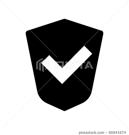 Shield silhouette icon 90843874