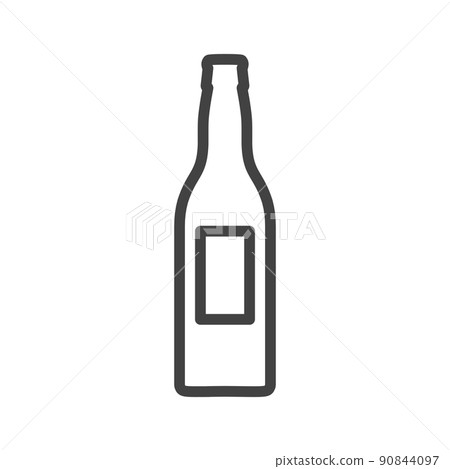 Bottle glass drink vector illustration icon. Liquid plastic container beverage symbol and alcohol bar label object. Food graphic sign soda or beer isolated white. Outline product silhouette blank pub Bottle glass drink vector illustration icon. Liquid plastic container beverage symbol and alcohol bar label object. Food graphic sign soda or beer isolated white. Outline product silhouette blank pub 90844097