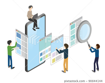 智能手機 WEB 設計形象 90844144