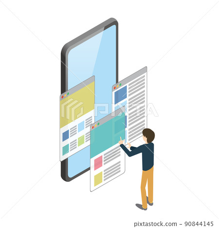 智能手機 WEB 設計形象 90844145