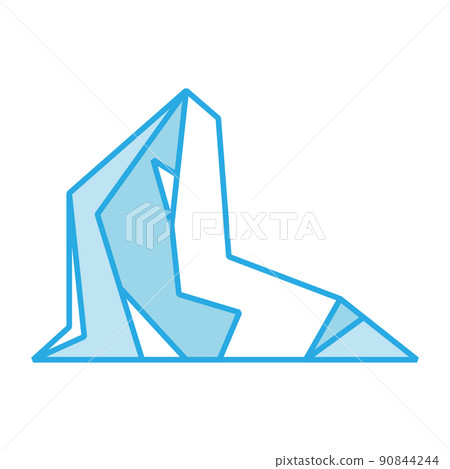 Iceberg vector icon and blue illustration underwater sea. Nature deep ocean and polar antarctic cold. Arctic freeze mountain glacier symbol and frozen berg design. Abstract under north landscape Iceberg vector icon and blue illustration underwater sea. Nature deep ocean and polar antarctic cold. Arctic freeze mountain glacier symbol and frozen berg design. Abstract under north landscape 90844244
