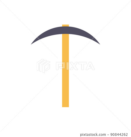 Pick tool vector icon and illustration industry symbol equipment. Work construction axe flat and handle object industrial. Element simple miner and dig pickax rock. Isolated heavy mine hardware shape 90844262