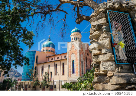 View to the Catholic Eparchy in Keren, Eritrea 90845193