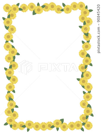 Hand-painted sunflower frame (vertical) 90845420