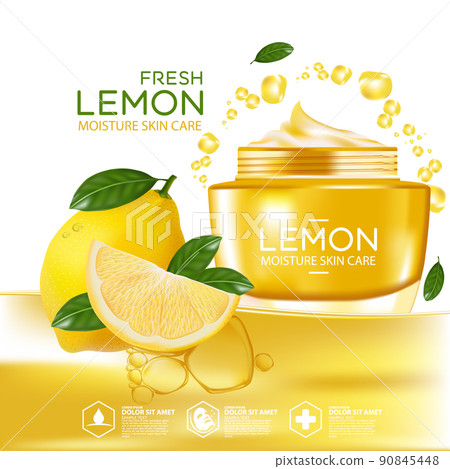 lemon fruit Serum Moisture Skin Care Cosmetic. 90845448