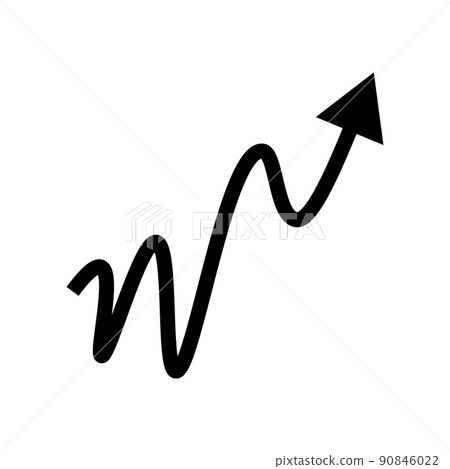 Rising arrow icon Rising arrow icon 90846022