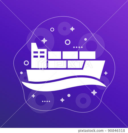 cargo container ship vector icon cargo container ship vector icon 90846318