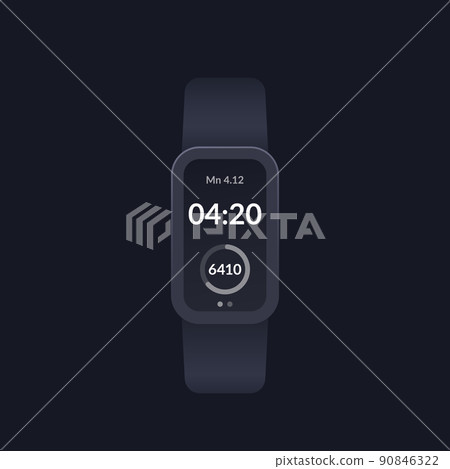fitness bracelet vector mockup, activity tracker fitness bracelet vector mockup, activity tracker 90846322