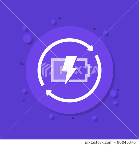 replace battery icon, vector art 90846370