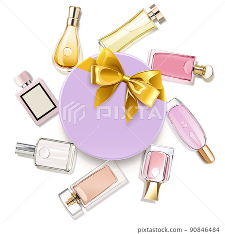 Vector Round Fragrance Concept with Gift 90846484