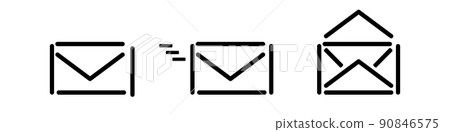 郵件圖標集 90846575