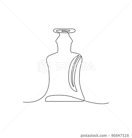Line Drawing Art Bottle Line Drawing Art Bottle 90847328